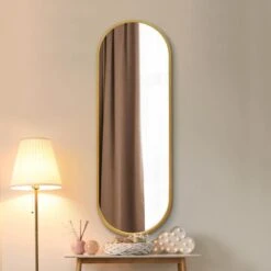 Vultus Lozenge Oval Indoor Outdoor Full Length Wall Mirror -DUNELM Furniture Shop 30934991