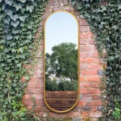 Vultus Lozenge Oval Indoor Outdoor Full Length Wall Mirror -DUNELM Furniture Shop 30934991 alt01