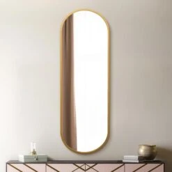Vultus Lozenge Oval Indoor Outdoor Full Length Wall Mirror