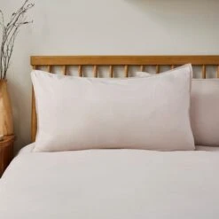 Super Soft Washed Microfibre Plain Standard Pillowcase Pair -DUNELM Furniture Shop 30935138