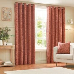 Grantley Brick Eyelet Curtains -DUNELM Furniture Shop 30935361 alt01