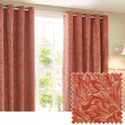 Grantley Brick Eyelet Curtains -DUNELM Furniture Shop 30935365 alt05