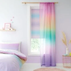 Ombre Slot Top Single Voile Panel -DUNELM Furniture Shop 30936733