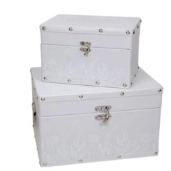 Set Of 2 Amore Wedding Keepsake Luggage Boxes -DUNELM Furniture Shop 30937097 alt04