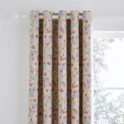 Hannah Retro Ditsy Blackout Eyelet Curtains -DUNELM Furniture Shop 30937199