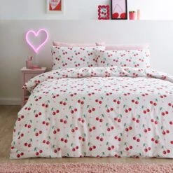 Cherries Duvet Cover And Pillowcase Set -DUNELM Furniture Shop 30937384