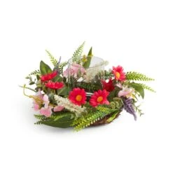 Artificial Ditsy Floral Candle Wreath -DUNELM Furniture Shop 30937496 alt02