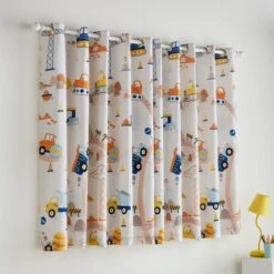 Trucks & Diggers Blackout Eyelet Curtains -DUNELM Furniture Shop 30937748 alt04