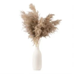 Pampas Grass In Ribbed Ceramic Vase -DUNELM Furniture Shop 30938870 alt02