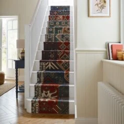 Traditional Patchwork Chenille Stair Runner -DUNELM Furniture Shop 30938907