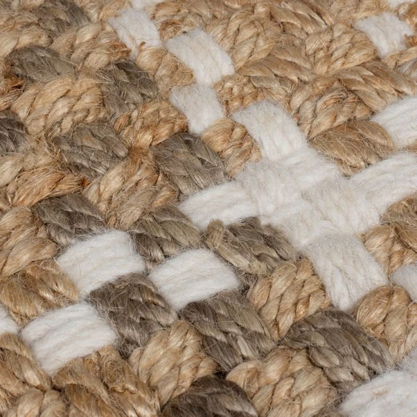 Jute Basketweave Checked Rug 10 Jute Basketweave Checked Rug - Image 8