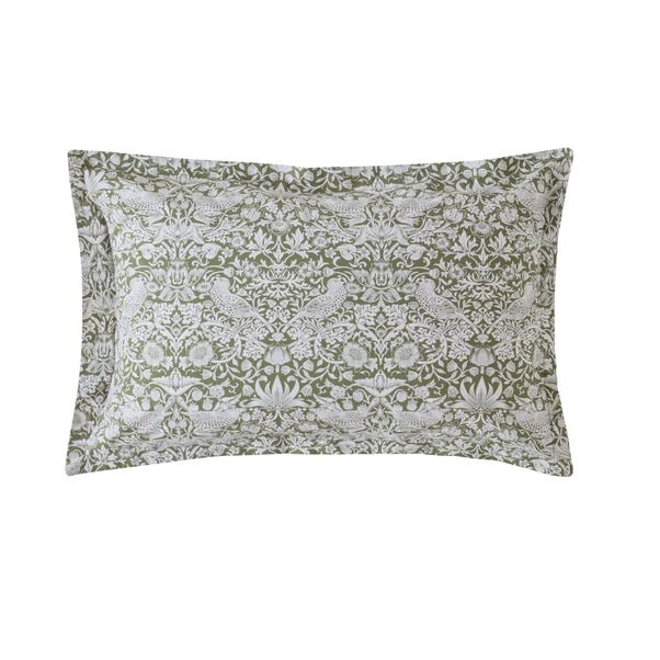 William Morris Strawberry Thief 100% Cotton Oxford Pillowcase 3 William Morris Strawberry Thief 100% Cotton Oxford Pillowcase