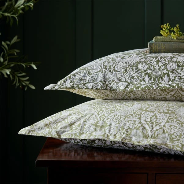 William Morris Strawberry Thief 100% Cotton Oxford Pillowcase 5 William Morris Strawberry Thief 100% Cotton Oxford Pillowcase - Image 3