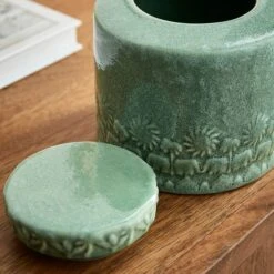 Savanna Reactive Glaze Trinket Jar -DUNELM Furniture Shop 30945025 alt01