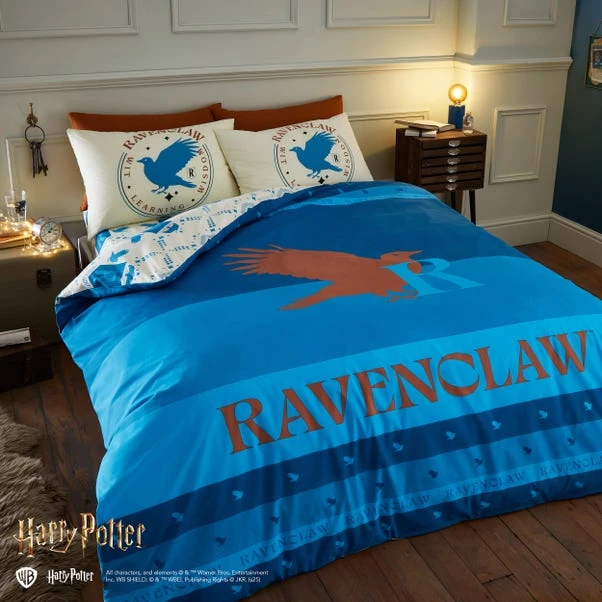Harry Potter Ravenclaw Reversible Duvet Cover And Pillowcase Set 3 Harry Potter Ravenclaw Reversible Duvet Cover And Pillowcase Set