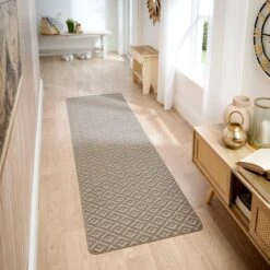 Marvel Geo Hard-wearing Washable Runner -DUNELM Furniture Shop 30945469