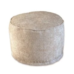 Daro Waffle Round Pouffe -DUNELM Furniture Shop 30958352 alt02