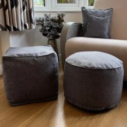 Daro Spi Round Pouffe -DUNELM Furniture Shop 30958369 alt03