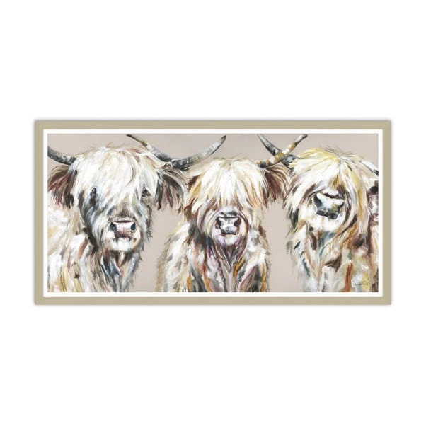 The Three Amigos Grande Highland Cow Framed Print 4 The Three Amigos Grande Highland Cow Framed Print - Image 2