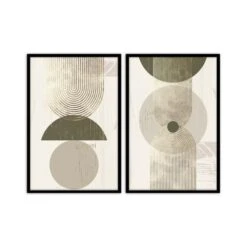 Set Of 2 Mid Century Design Framed Prints -DUNELM Furniture Shop 30958878 alt01