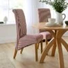 Set Of 2 Chester Linford Stripe Dining Chairs, Fabric -DUNELM Furniture Shop 30959454