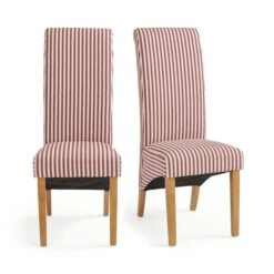 Set Of 2 Chester Linford Stripe Dining Chairs, Fabric -DUNELM Furniture Shop 30959454 alt06