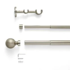 Ashton Double Layer Extendable Metal Curtain Pole -DUNELM Furniture Shop 30959765 alt02