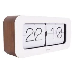 Karlsson Matiz Bamboo Flip Mantel Clock -DUNELM Furniture Shop 30960153 alt02