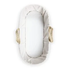 Clair De Lune White Scandi Moses Basket With Folding Stand -DUNELM Furniture Shop 30961366 alt02