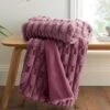 Bianca So Soft Carved Faux Fur Throw 150cm X 200cm -DUNELM Furniture Shop 30962929