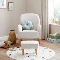 Babymore Freya Nursing Chair With Stool -DUNELM Furniture Shop 30964205 alt01