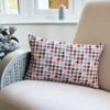 Daro Tapestry Pastel Houndstooth Rectangular Cushion -DUNELM Furniture Shop 30964345
