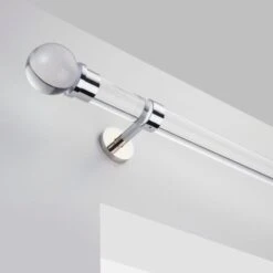 Atlanta Acrylic Curtain Pole With Rings -DUNELM Furniture Shop 30965348