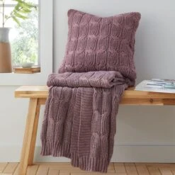 Chunky Marl Knit Throw 130cm X 170cm 40 Chunky Marl Knit Throw 130cm X 170cm -DUNELM Furniture Shop 30966056 alt07