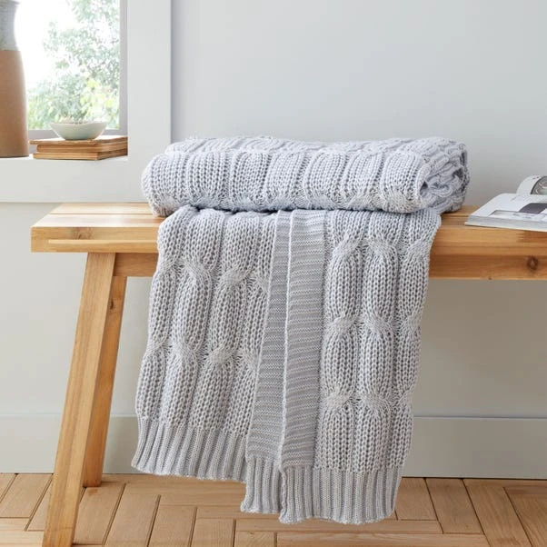 Chunky Marl Knit Throw 130cm X 170cm 10 Chunky Marl Knit Throw 130cm X 170cm - Image 8
