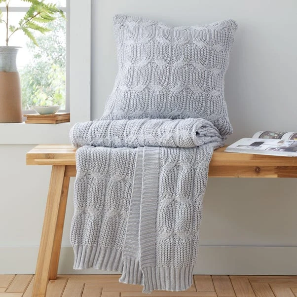 Chunky Marl Knit Throw 130cm X 170cm 14 Chunky Marl Knit Throw 130cm X 170cm - Image 12