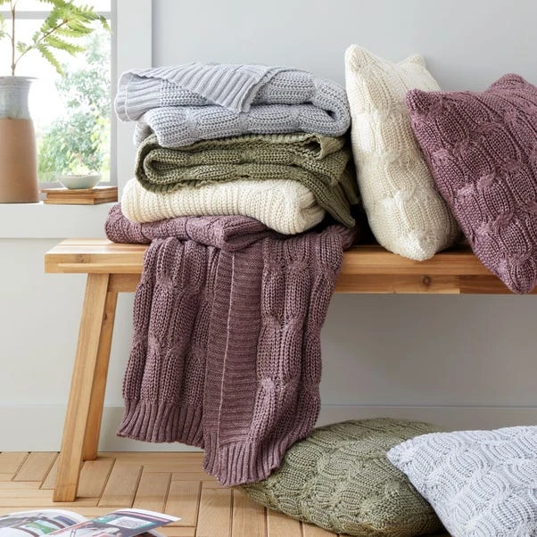 Chunky Marl Knit Throw 130cm X 170cm 15 Chunky Marl Knit Throw 130cm X 170cm - Image 13