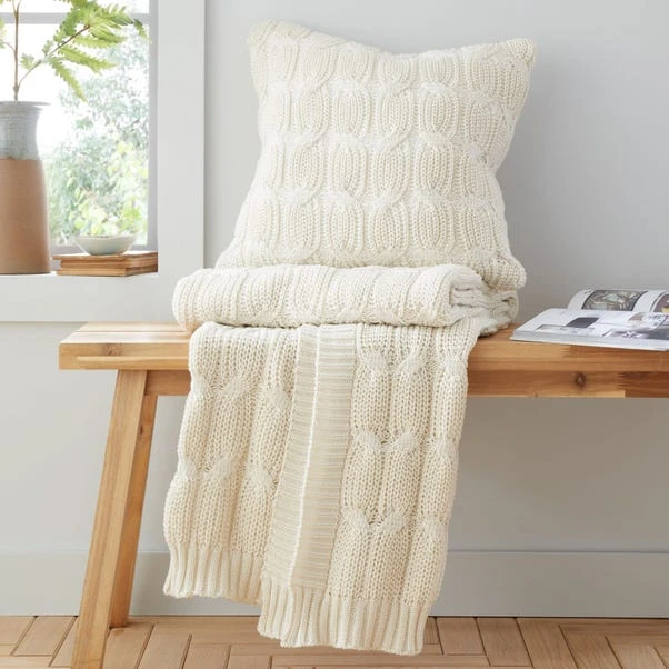 Chunky Marl Knit Throw 130cm X 170cm 7 Chunky Marl Knit Throw 130cm X 170cm - Image 5