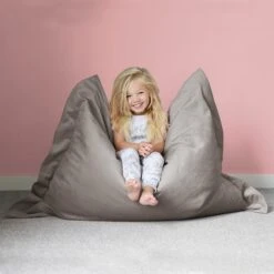 Rucomfy Junior Squarbie Velvet Bean Bag -DUNELM Furniture Shop 30966277