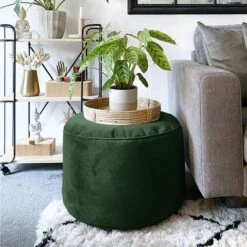 Rucomfy Velvet Bean Bag Pouffe -DUNELM Furniture Shop 30966280