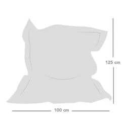 Rucomfy Junior Squarbie Velvet Bean Bag -DUNELM Furniture Shop 30966301 alt02