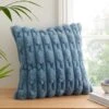 Bianca Carved Faux Fur Square Cushion -DUNELM Furniture Shop 30969821