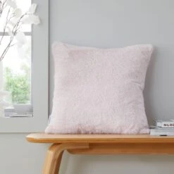 Catherine Lansfield Glamour Fur Square Cushion -DUNELM Furniture Shop 30969834