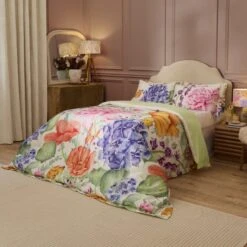Riviera Idalia Floral 100% Cotton Duvet Cover And Pillowcase Set -DUNELM Furniture Shop 30972740
