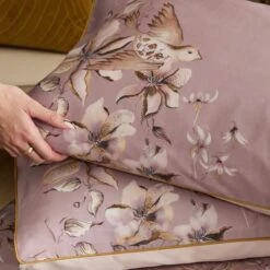 Riviera Floella Viola 100% Cotton Duvet Cover And Pillowcase Set 21 Riviera Floella Viola 100% Cotton Duvet Cover And Pillowcase Set -DUNELM Furniture Shop 30972768 alt05