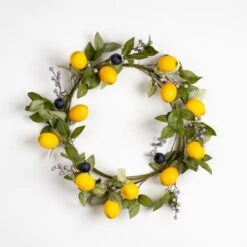 Artificial Lemon & Berry Wreath -DUNELM Furniture Shop 30975115 alt02