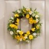 Artificial Yellow & White Daffodil Wreath -DUNELM Furniture Shop 30975124