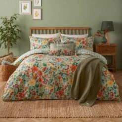 Meadow Haze Polycotton Duvet Cover & Pillowcase Set -DUNELM Furniture Shop 30976439