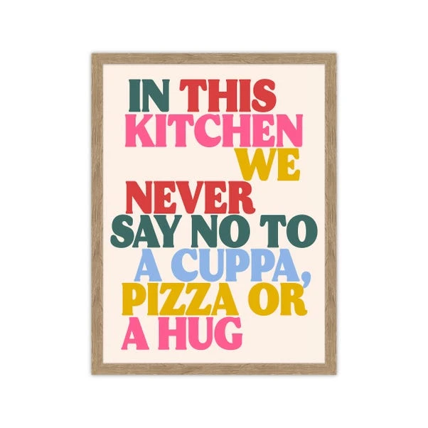 Cuppa Typography Framed Print 4 Cuppa Typography Framed Print - Image 2
