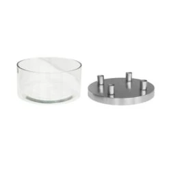 Metal Candlestick Holder With Glass Bowl -DUNELM Furniture Shop 30976770 alt02